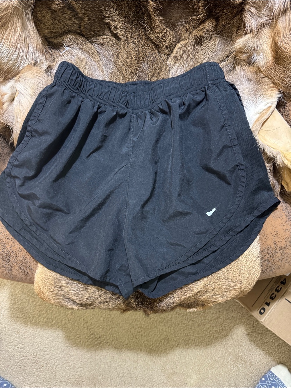 Nike Black Women's Athletic Running Shorts with Subtle Logo